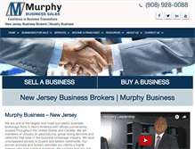 Tablet Screenshot of newjerseybusinessbroker-miller-murphy.com